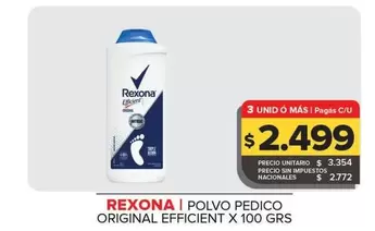 Rexona - Polvo Pedico Original Efficient
