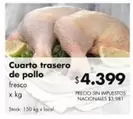 X$ - Cuarto trasero de pollo
