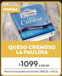 La paulina - Queso Cremoso