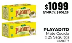 Playadito - Mate Cocido x 25 Saquitos Cód:8117