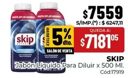 Skip - Jabón Líquido Para Diluir x 500 Ml.