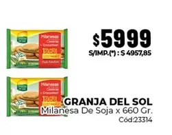 Granja del Sol - Milanesa De Soja