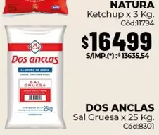 Dos Anclas - Sal Gruesa x 25 Kg. Cód:8301