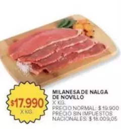 X$ - MILANESA DE NALGA DE NOVILLO