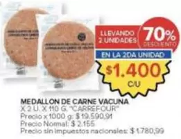 Carrefour - MEDALLON DE CARNE VACUNA