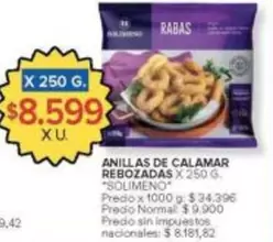 X$ - ANILLAS DE CALAMAR REBOZADAS