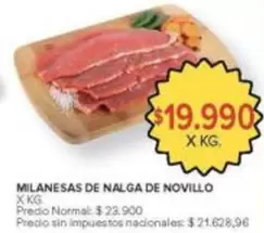X$ - MILANESAS DE NALGA DE NOVILLO