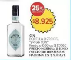 X$ - GIN BOTELLA