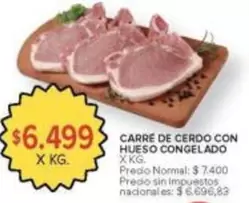 X$ - CARRE DE CERDO CON HUESO CONGELADO