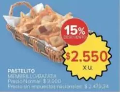PASTELITO MEMBRILLO/BATATA