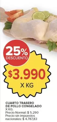 X$ - Cuarto Trasero de Pollo Congelado