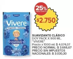 Vivere - SUAVIZANTE CLÁSICO DOY PACK