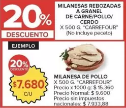Carrefour - MILANESAS REBOZADAS A GRANEL DE CARNE/POLLO/CERDO