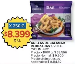 Solimeno - ANILLAS DE CALAMAR REBOZADAS