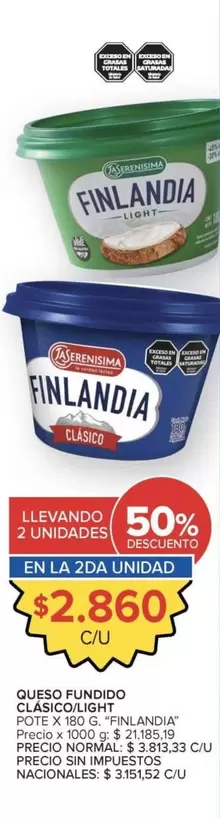 Finlandia - QUESO FUNDIDO CLASICOLIGHT