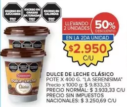 La Serenísima - Dulce de Leche Clásico