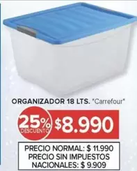 Carrefour - ORGANIZADOR 18 LTS.
