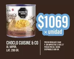 X$ - CHOCLO CUISINE & CO AL VAPOR