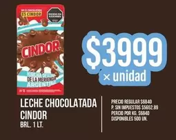 Cindor - LECHE CHOCOLATADA