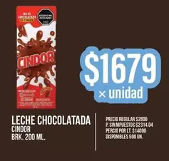 Cindor - LECHE CHOCOLATADA