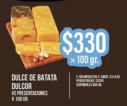 Dulcor - DULCE DE BATATA