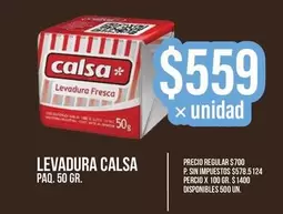 Calsa - Levadura Fresca
