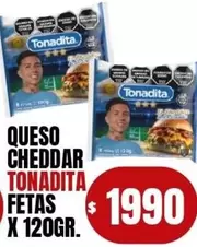 Tonadita - QUESO CHEDDAR FETAS