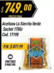Mas - Aceituna La Sierrita Verde Cod. 17198