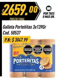 Mas - Galleta Portenitas 3x139Gr Cod. 50537