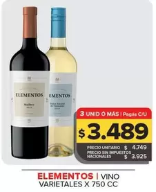 Elementos - Vino