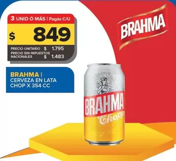 Brahma - Cerveza En Lata Chop