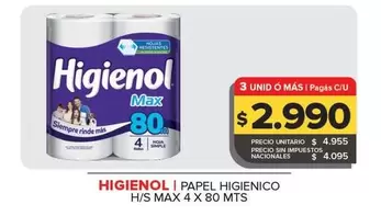 Higienol - Papel Higiénico H/S Max