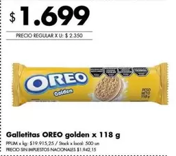 Oreo - Galletitas golden