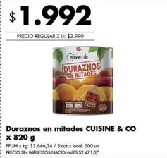 X$ - Duraznos en mitades