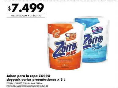 Zorro - Jabon para la ropa ZORRO