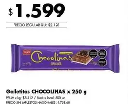 chocolinas - Galletitas