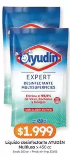 X$ - Liquido desinfectante AYUDÍN multi superficies