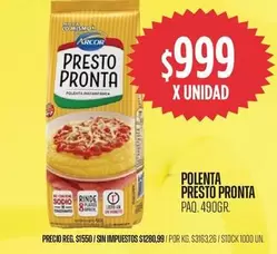 Arcor - PRESTO PRONTA