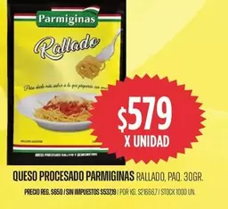 X$ - Queso rallado