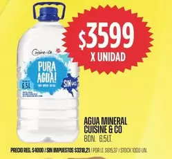 Cuisine - AGUA MINERAL