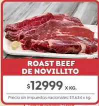 X$ - ROAST BEEF DE NOVILLITO