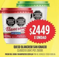 San Ignacio - QUESO BLANCREM CLÁSICO O LIGHT