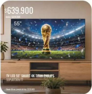 Philips - TV LED 55" SMART 4K TITAN