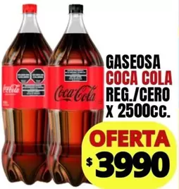 Coca cola - GASEOSA COCA COLA REG./CERO X 2500CC.