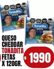 Tonadita - QUESO CHEDDAR FETAS