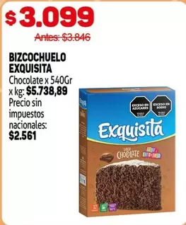 Exquisita - BIZCOCHUELO