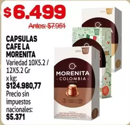 La Morenita - CAPSULAS CAFE