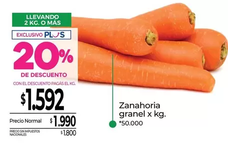 X$ - Zanahoria granel