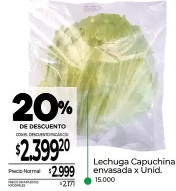 X$ - Lechuga Capuchina