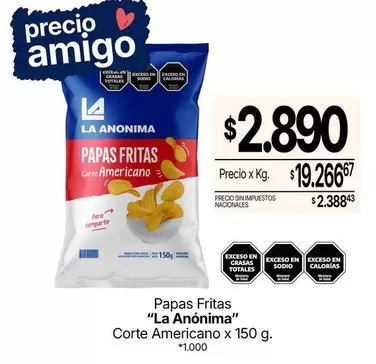 La Anónima - Papas Fritas Corte Americano